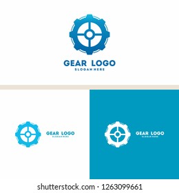 Gear logo designs concept vector, Service logo designs vector - Vector