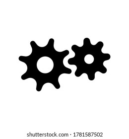 Logo del engranaje. Diseño de iconos. Elementos de plantilla