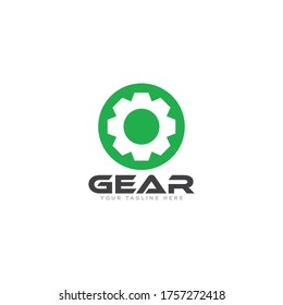 Vector de diseño de icono del logotipo del engranaje
