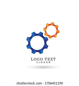 Gear Logo. Icon & Symbol Vector Template.