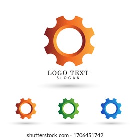 Gear Logo. Icon & Symbol Vector Template.