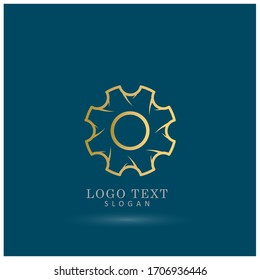 Logotipo del engranaje. Plantilla vectorial de iconos y símbolos.