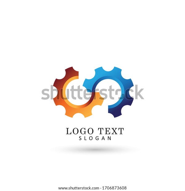 Gear Logo. Icon\
& Symbol Vector\
Template.