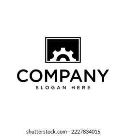 gear logo icon and vector