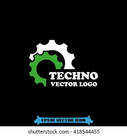 Gear logo icon vector
