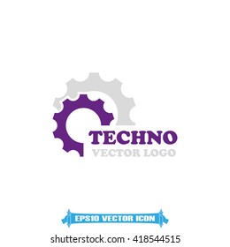 Gear logo icon vector