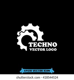 Gear logo icon vector