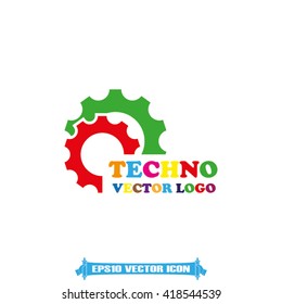 Gear logo icon vector