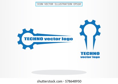 Gear logo icon vector.