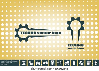 Gear logo icon vector