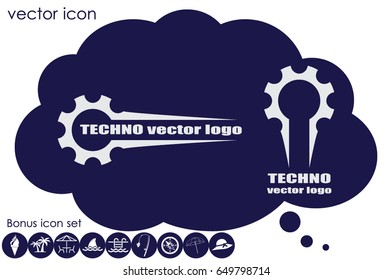 Gear logo icon vector