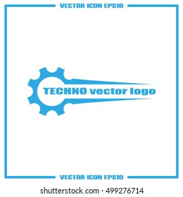 Gear logo icon vector EPS 10, abstract sign logo silhouette  flat design,  illustration modern isolated badge for website or app - stock info graphics