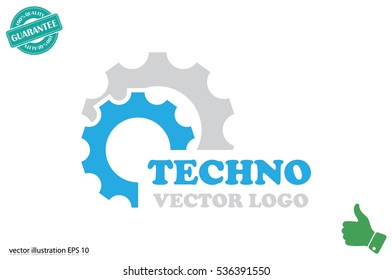 Gear logo icon vector illustration.