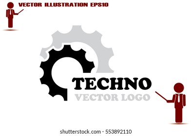 Gear logo icon vector illustration.