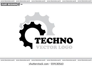 Gear logo icon vector illustration. 