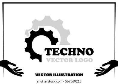 Gear logo icon vector illustration.