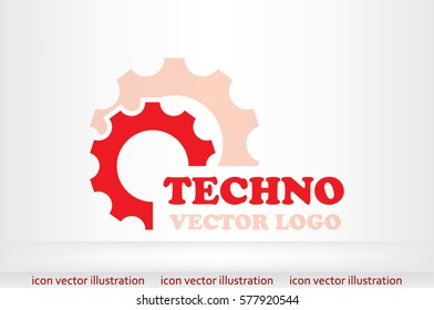 Gear logo icon vector illustration 