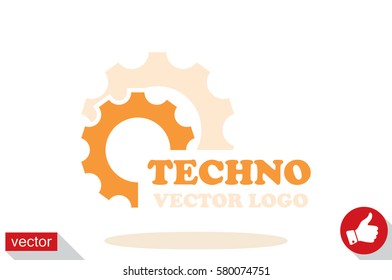 Gear logo icon vector illustration.