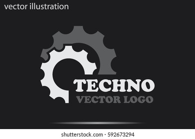 Gear logo icon vector illustration 