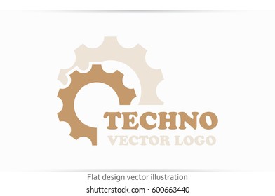 Gear logo icon vector illustration.
