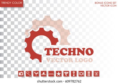 Gear logo icon vector illustration.