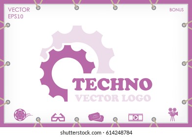 Gear logo icon vector illustration.