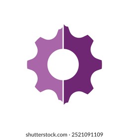 Ilustración de Plantilla de Vector de icono de logotipo de engranaje