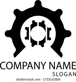 Gear Logo Illustration Vector Graphic
