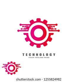 gear logo. industrial business company sign or symbol technology, teamwork, factory icons, connections, mechanical engineering, machinery, vector illustration elements.