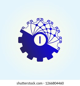 gear logo. industrial business company sign or symbol technology, teamwork, factory icons, connections, mechanical engineering, machinery, vector illustration elements.