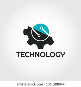 gear logo. industrial business company sign or symbol technology, teamwork, factory icons, connections, mechanical engineering, machinery, vector illustration elements.