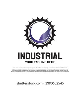 gear logo. industrial business company sign or symbol technology, teamwork, factory icons, connections, mechanical engineering, machinery, vector illustration elements.