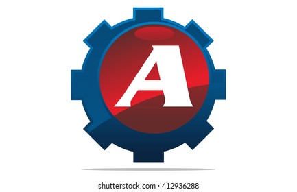 Gear Logo Letter A