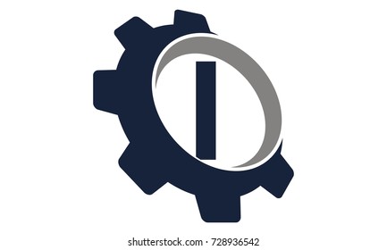 Gear Logo Letter I