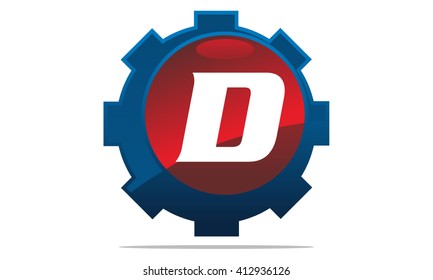 Gear Logo Letter D