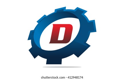 Gear Logo Letter D
