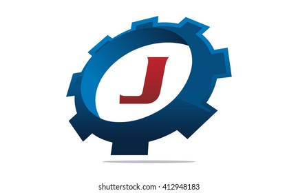 Gear Logo Letter J