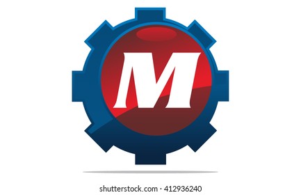 Gear Logo Letter M