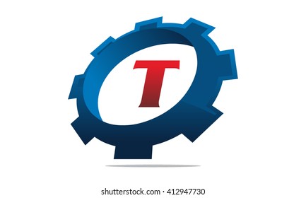 Gear Logo Letter T