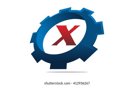 Gear Logo Letter X