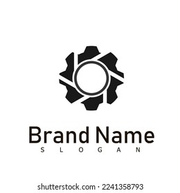 gear logo machine engineering educasi technology symbol