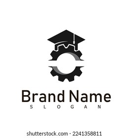 gear logo machine engineering educasi technology symbol