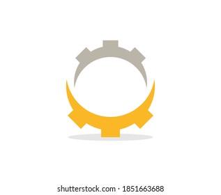 Gear logo mechanic factory vector icon 