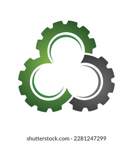 Gear logo mn template symbol