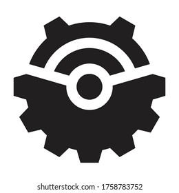 Gear Logo Raccoon | Gear Simple Vector, Simple Art, Raccoon Logo, Gear Logo, Wifi Icon