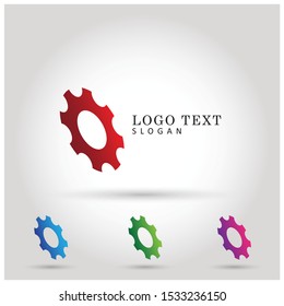 Gear Logo. Symbol & Icon Vector Template.
