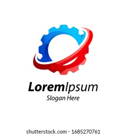 gear logo symbol template design