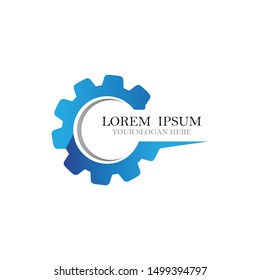Gear logo symbol vector icon illustration