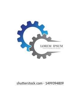 Gear logo symbol vector icon illustration