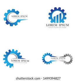 Gear logo symbol vector icon illustration